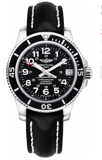 Review Breitling Superocean II 36 A17312C9/BD91-414X Leather straps Replica watches